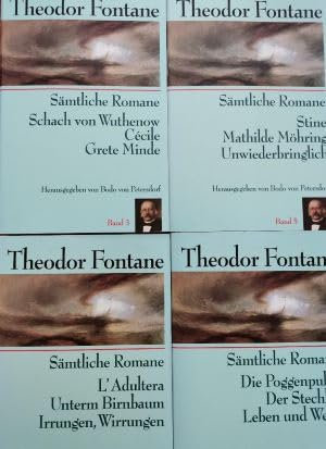 Sämtliche Romane: Band 3, Schach von Wuthenow - Cécile - Grete Minde, Band 4,.L'Adultera - Unterm Birnbaum - Irrung, Wirrung, Band 5, Stine - Mathilde Möhring - Unwiederbringlich, Band 7, Die P