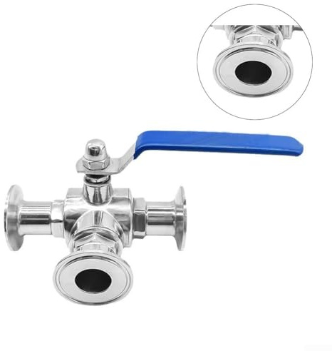 Edelstahl 3 Wege Tri Clamp Kugelhahn für verschiedene Branchen (A)