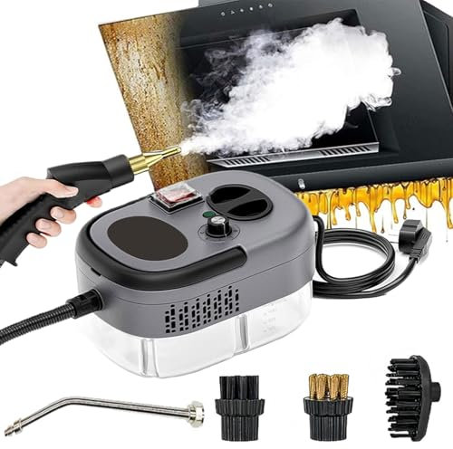 Wireless Handheld Car Vacuum Cleaner, 2500W High Pressure Portable Cleaning Machine with 3 Brush, Household High Temperature Steam Cleaner, With 1200ML Water Tank, for Kitchen, Furniture, Bathroom