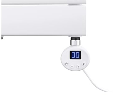 Mai & Mai Varilla Calefactora 600W – Elemento Calefactor Eléctrico para Radiador de Baño, con Termostato y Pantalla LCD, Acero Inoxidable
