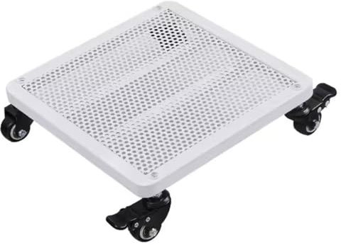 KITCISSL Portapiante Portavasi da Balcone Vassoi Rettangolare Sottovaso, Carrello con Ruote Portatutto Scaffale per Piante, Sposta Mobili con Ruote Porta Piante da Interno per Interni(White,9.8in)
