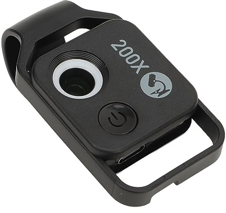 Telefonclip-Mikroskop, 200-faches Telefonmikroskop mit CPL-Objektiv, Taschenmikroskop mit Universellem Telefonclip, Tragbares Mikroskop Zum Genießen, Mikroskop