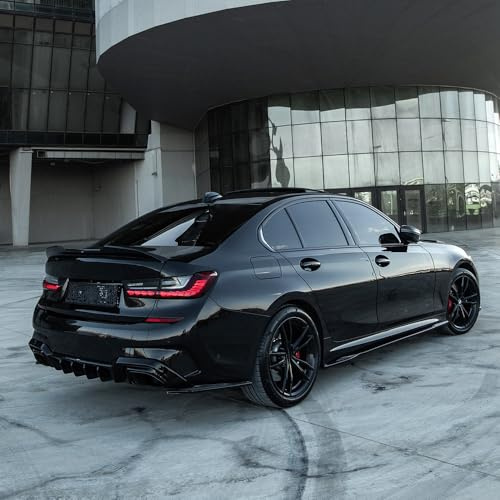 Dachspoiler kompatibel mit BMW G20 M-Pack/M340i 2018–2024 / M3 G80 2022+ | kompatibel mit BMW 3er G20 Limousine M-Pack & M340i 2018-2022 & 2022- & M3 G80 Limousine 2022- - Schwarz glänzend