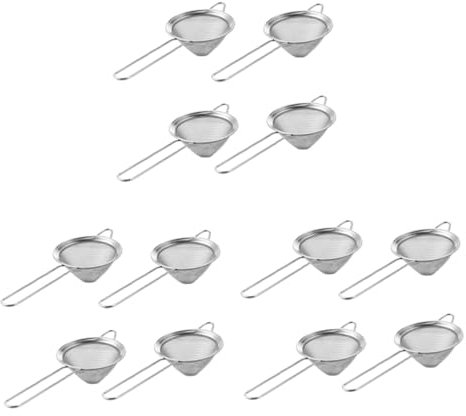 Cabilock 3 Juegos Colador De Acero Inoxidable Filtros Para Te Filtros De Te Colador De Cóctel Bar Bastidores De Malla Fina Coladores De Comida De Cocina Colador De Té Cónico 4 Uds * 3