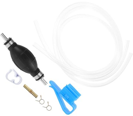 BUGUUYO Umfüllschlauch Für Benzin Öl Und Wasser Mit Handpumpe Robust Und Bruchfest Für Zapfsäulen Und Kraftstoffumfüllpumpen