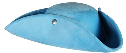 narrenkiste T4039-4700 neon blau Damen Herren Rokoko-Piraten Hut Dreispitz
