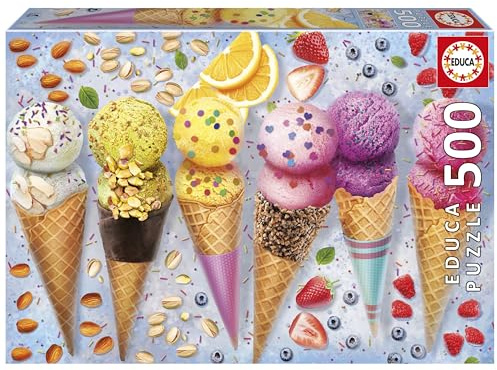 Educa - Puzzle mit 500 Teilen für Erwachsene | Eiscreme | Größe: 48 x 34 cm | Ab 11 Jahren (20289)