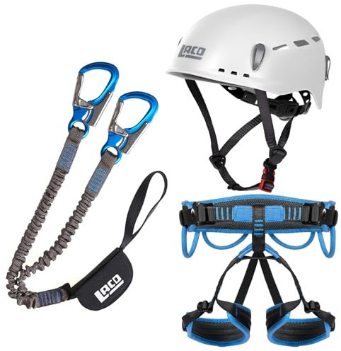 Generisch LACD Klettersteigset Via Ferrata Pro Evo 3.0 Start Gurt Protector (S (Taille 68-100 cm, Bein 40-60 cm))
