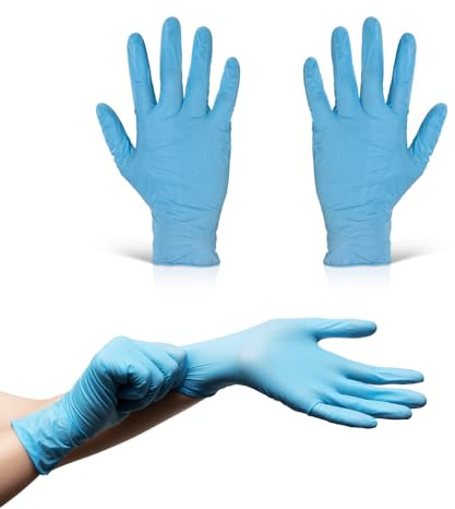 OS Smart Choice Nitrile Gloves, Powder-Free, Latex-Free, Blue, 100 Count (Medium)