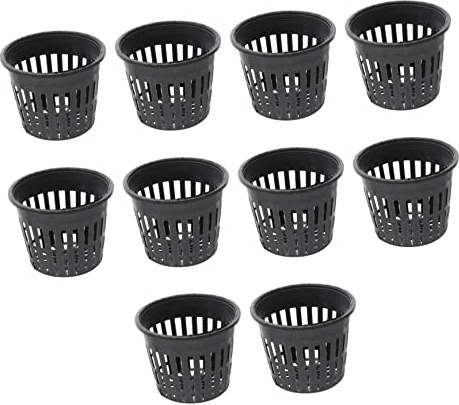 UPKOCH 10Pièces Mini Pots Plastique pour Plantation Multi Petit Hydroponique Accessoires de Jardin Noir