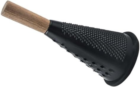 Rallador de cocina, picador de frutas, rallador de queso, mango en forma de cono vertical, herramientas para el hogar, accesorio de cocina de madera para zanahoria, jengibre, coco, nueces (L)