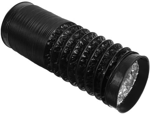 Conduit D’évacuation Flexible en Aluminium pour Sèche-linge Noir | Pvc Renforcé, Ne Se Déforme Pas Facilement, Compatible Décoration Intérieure