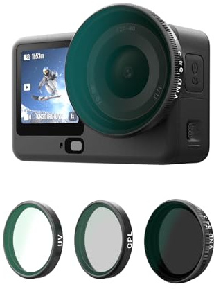 Objektiv filterset för DJI Action 6 kameratillbehör, 3-pack CPL VND UV HD-filter objektiv skydd skydd för DJI Osmo Action 6