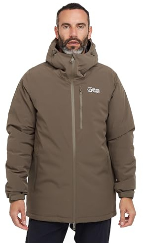NORTH RIDGE Men's Domain Waterproof Parka Jacket with Adjustable Hood & 4 Zipped Pockets, Insulated & Packable Winter Coat (UK, Alpha, L, Regular, Regular, Brown)