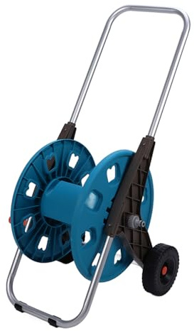 Xiuganpo Carrello per Tubo da Giardino G1/2 con 2 Ruote, Facile da Spostare e Riporre, Adatto a Prati e Campi