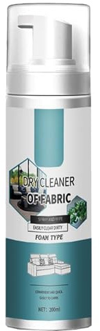 KOAHDE Espuma de Limpieza en Seco para Sofá,Spray para Limpieza en Seco de Tejidos,Limpiador de Tela para Sofa,200ML,1PC