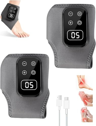 Fußmassagegerät Elektrisch, 2 Stück 3-In-1 Fussmassagegerät,Foot Massager | Knöchel Massagegerät mit 3 Modi 5 Wärmestufen, für Füße Beine Knie Ellbogen Knöchel, Foot Massager Gift for Unisex-Geschenk
