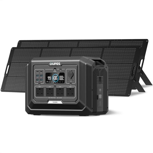 OUPES Mega 1 Solar Generator with 480W Solar Panel, 1024Wh LiFePO4 Battery