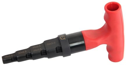 Multi-Layer Calibration Reamer 4-in-1 Ratcheting Swivel Fit Pipe Deburring Tool Internal Chamfering Tool 0.6-1.25in
