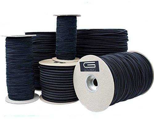 Golberg Gummiseil für Gummiseile, 1/8 Zoll x 3 m, Schwarz
