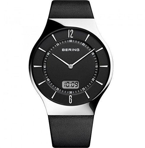 BERING Herren Uhr Funk Movement - Radio controlled Collection mit Kalbsleder und Saphirglas 51640-402 Armbandsuhren - 5 ATM