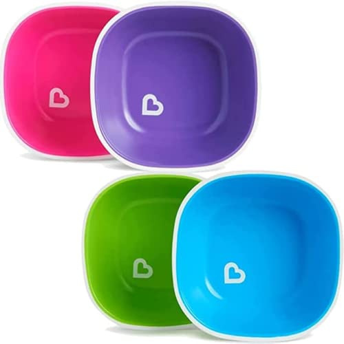 Munchkin Splash Ciotole per Bambini , Ciotole per bambini e bebe per lo svezzamento , Facili da pulire, durevoli e sicure , Confezione da 2