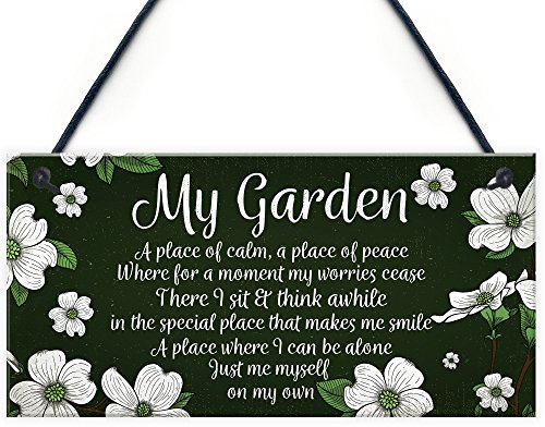 RED OCEAN Gartenschild zum Aufhängen, Geschenk für Zuhause, Zaun, Schuppen, Freundschaftsgeschenk für Sie