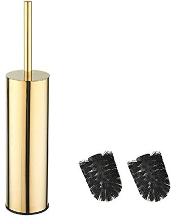 BGL 304 rostfritt stål lång hink stativ rund toalettborsthållare (guld)