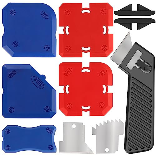 Belle Vous 11-Teiliges Profi Silikonentferner Werkzeug Set - Silikonfugen Entferner Werkzeug zum Versiegeln & Profilieren - Silikon Abzieher/Schaber/Glättung für Bad, Küche, Fenster, Böden & Mehr