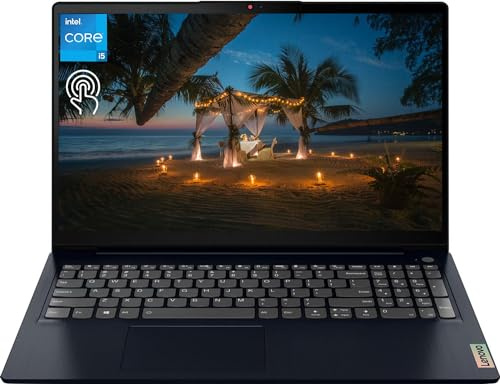 Lenovo Ordinateur portable Ideapad 3i 2023, écran tactile FHD de 15,6 po, processeur Core i5-1155G7, 8 Go de RAM, 512 Go SSD, carte graphique Intel Iris Xe, caméra de confidentialité, WiFi 6,