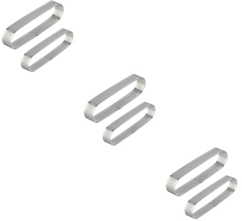 MAGICLULU 6pcs Stainless Steel Mousse Ring Cake Mold Tiramisu Cutter Tartlet Mould Mousse Mould Cake Rings for Baking Dish for Baking Tart Shells