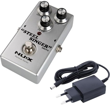 Nux Steel Singer Overdrive Pedal Effektgerät für E-Gitarre + keepdrum Netzteil