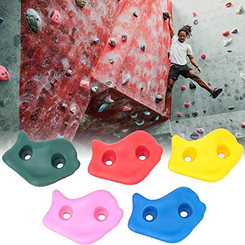 Alomejor Klettergriffe-Set für, Klettergriffe für, 2-teiliges Buntes Felswand-Kletterset, Kletterwandgriffe für Zubehör für das Spielen Im Innen- und Außenbereich, Klettergriffe