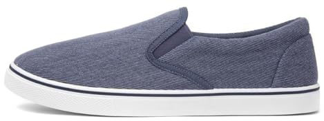 Red Fish Mens Stonewash Blue Slip On Casual Canvas - Size 8 UK - Blue