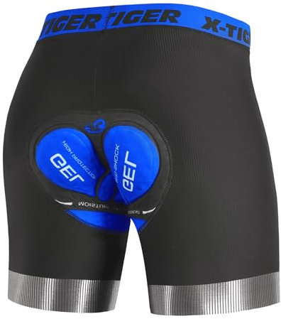 X-TIGER Radunterhose Herren 5D Gepolsterte Radlerhose Herren Fahrradhose Fahrradunterhose MTB Unterwäsche Bike Kurze Hosen