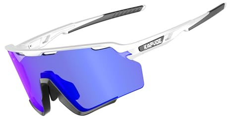 KAPVOE Occhiali Ciclismo Polarizzati Sportivi MTB UV400 Protezione Bici da Sole Montagna Bicicletta Uomo Donna Correre Pesca Golf Baseball Corsa 05