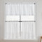 Marjoramy 3 Piezas Cortinas de Cocina para Café, Cortina de Ventana de Casa, Cortina Cocina Rústico, Cortinas de Filtrado de Luz, Cortinas Cortas para Ventanas, Cortinas Blancas, Cortina de Voile