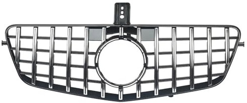 Kühlergrille FÜR Benz FÜR E-KLASSE W212 2009-2013 KÜHLERGRILL GLÄNZEND SCHWARZ GT FÜR GTR Stil Auto Zubehör Werkzeuge Auto Frontgrill(Chrome)
