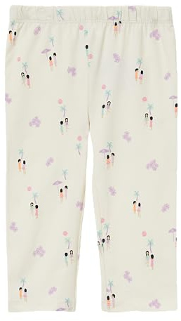 s.Oliver Capri-leggings med heltäckande tryck, kräm, 104