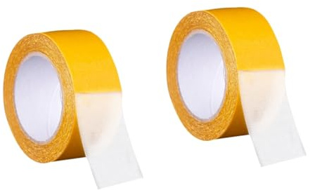 MAGICLULU 2rolls Double-sided Carpet Tape for Painting Fixing Self-sealing Household Tape Multi-function Adhesive for Daily Use Strong Adhesion Thin Easy to Carry