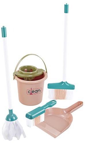 Reinigungsspielzeug für das Kind - Besen und Besen Set für Kinder, Kinderbesen und Reinigungswagen zum Reinigen des Reinigungssets beinhaltet einen Arbeitsstaub, Sprühflasche und mehr an