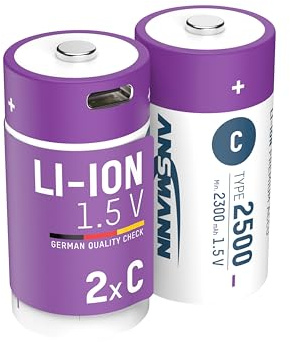 Ansmann LR15 USB-C Baby (C)-Akku Li-Ion 2500 mAh 1.5V 2St.