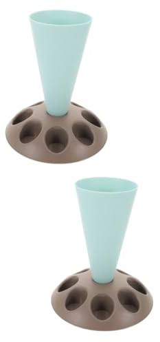 WEKADRIN 2 Pièces Support Poche à Douille Stable Plastique Résistant pour Décoration Gâteaux Rangement Ustensiles Pâtisserie Support Fondant et Douilles Réutilisable et Design Élégant Bleu