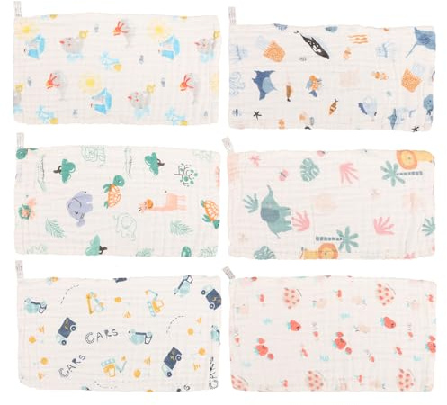 MUSISALY 6piezas Paños Muselina Paños para Eructar Toalla Absorbente Saliva Eructo para Cuidado Infantil y Limpieza de Bebés