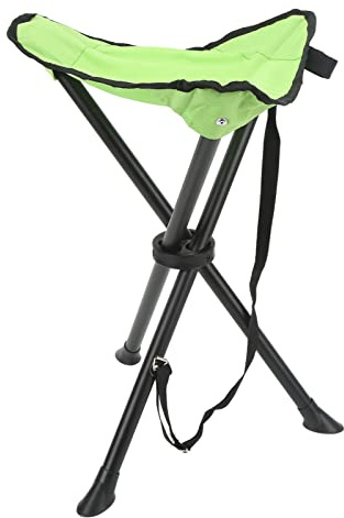 Yusat Sgabello Pieghevole con Treppiede, Sedile Portatile a 3 Gambe, Carico 200 Kg con Piedini Antiscivolo per Pesca, Campeggio, Picnic All'aperto (#1)