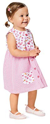 burda kids Schnittmuster Mädchen Kleid und Höschen mit Bubikragen & Knopfverschluss #9357 | Gr. 62-92