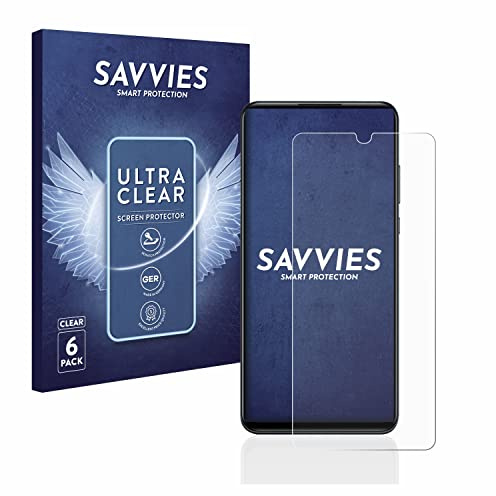 Savvies Schutzfolie für Huawei P30 lite | 6 Stück Transparenter Displayschutz Made in Germany Ultra-Klar Displayschutz-Folie
