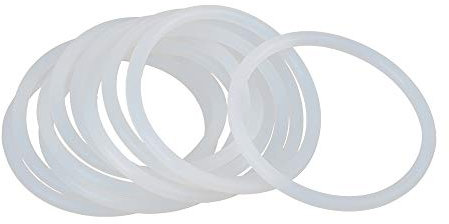 sourcing map 10 Stück Silikon O-Ringe, 60mm OD 52mm ID 4mm Breite VMQ Dichtung für Kompressor Ventile Rohr Reparatur, Weiß