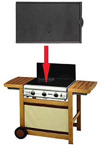 ALTIGASI Prime - Ricambio Originale - Piastra in GHISA Barbecue Adelaide Grigio 3 Woody - 46x30 CM