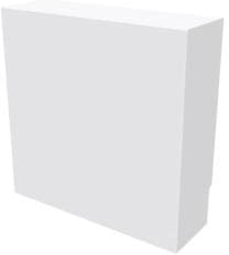 Cache nourrice plomberie ATOLE en acier Blanc - Largeur fixe - Taille 1 : 450 x 450 x 150 mm